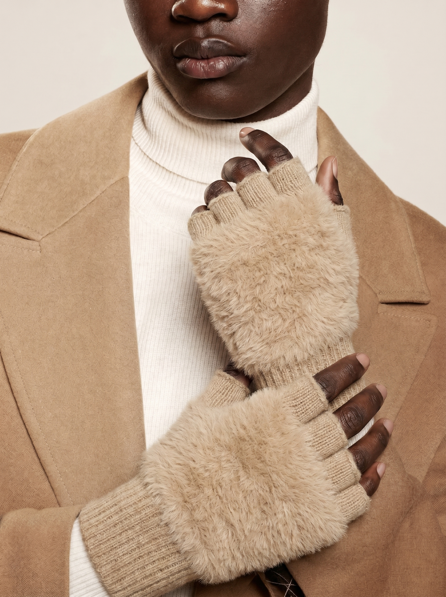 PlushWarm Half-Finger Gloves