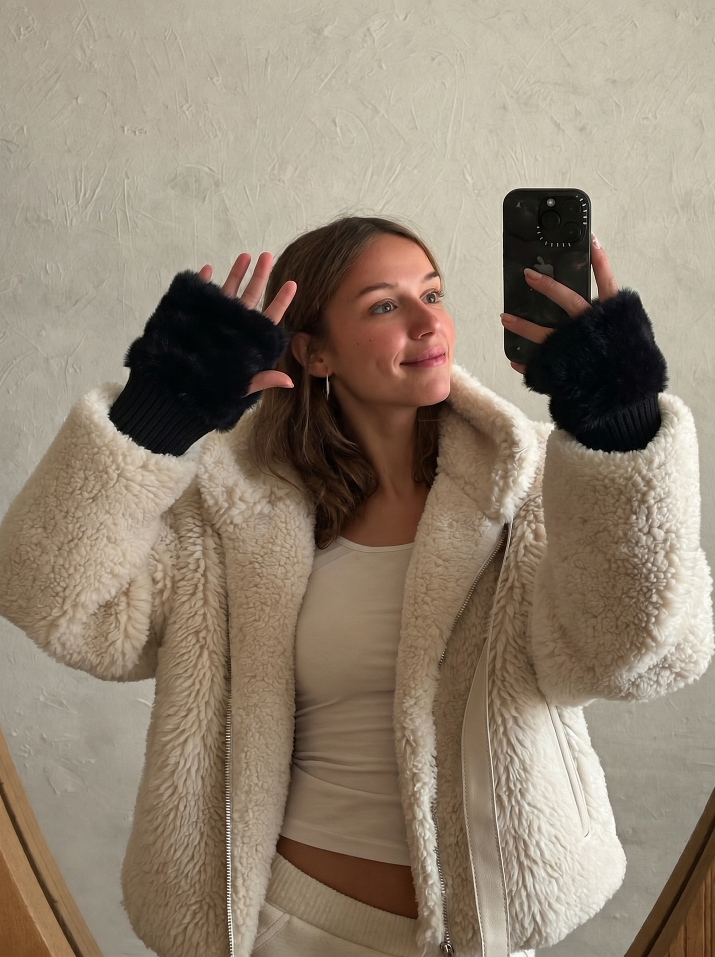 PlushWarm Half-Finger Gloves