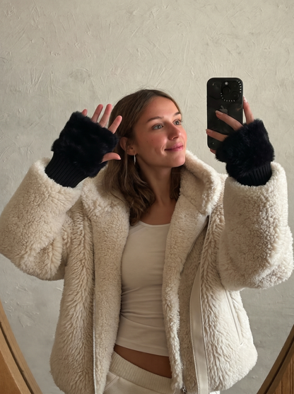 PlushWarm Half-Finger Gloves