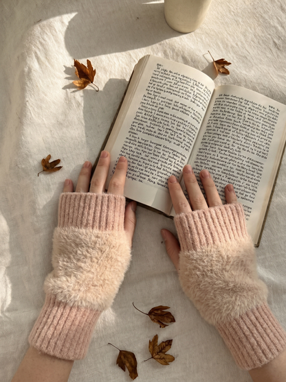 PlushWarm Half-Finger Gloves