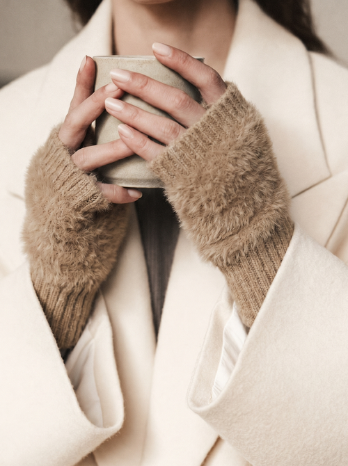 PlushWarm Half-Finger Gloves