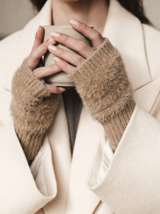 PlushWarm Half-Finger Gloves
